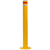 Surface Mounted Bollard 90mm Yellow - Black Cap