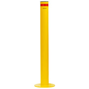 Surface Mounted Bollard 90mm Yellow - Black Cap