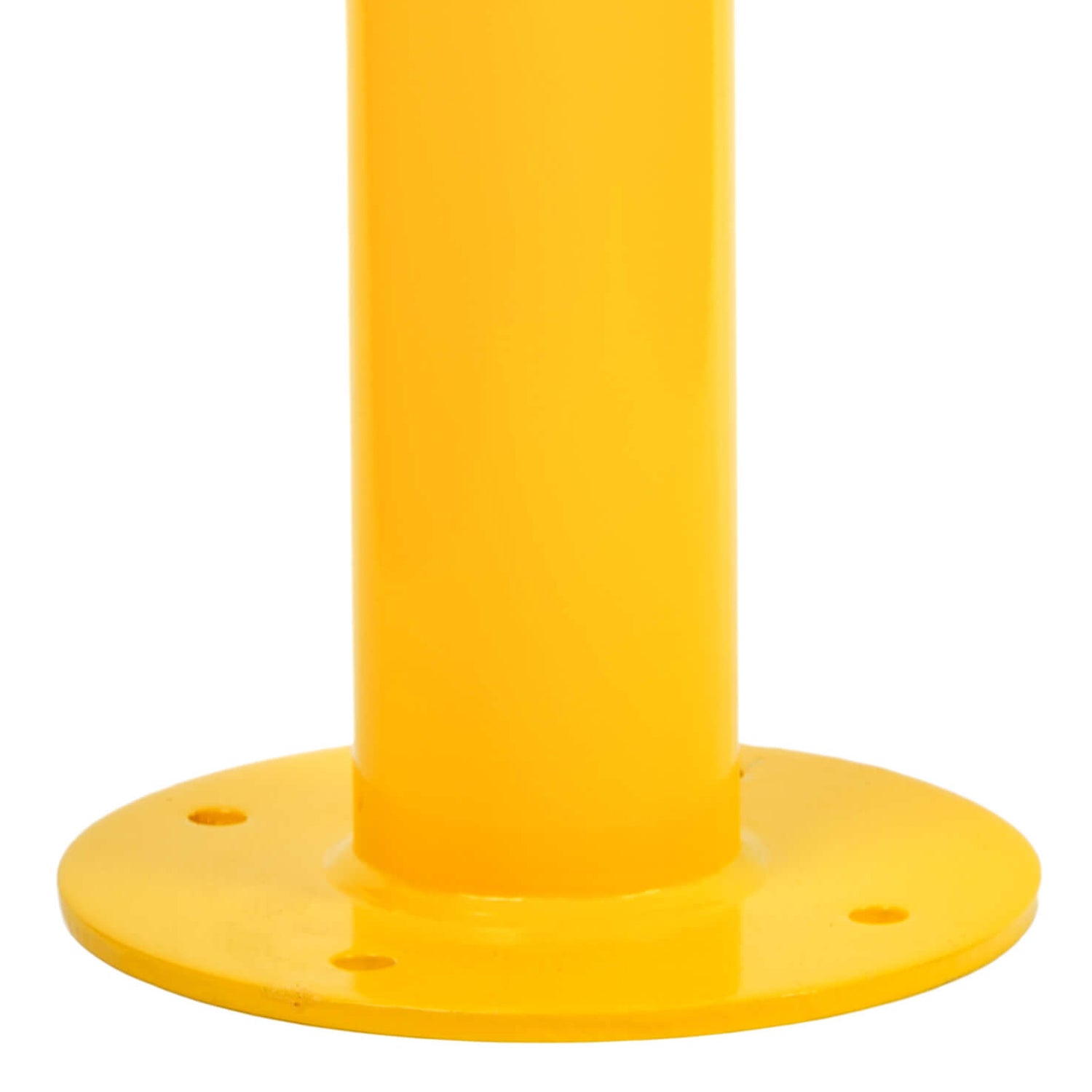 Surface Mounted Bollard 90mm Yellow - Black Cap