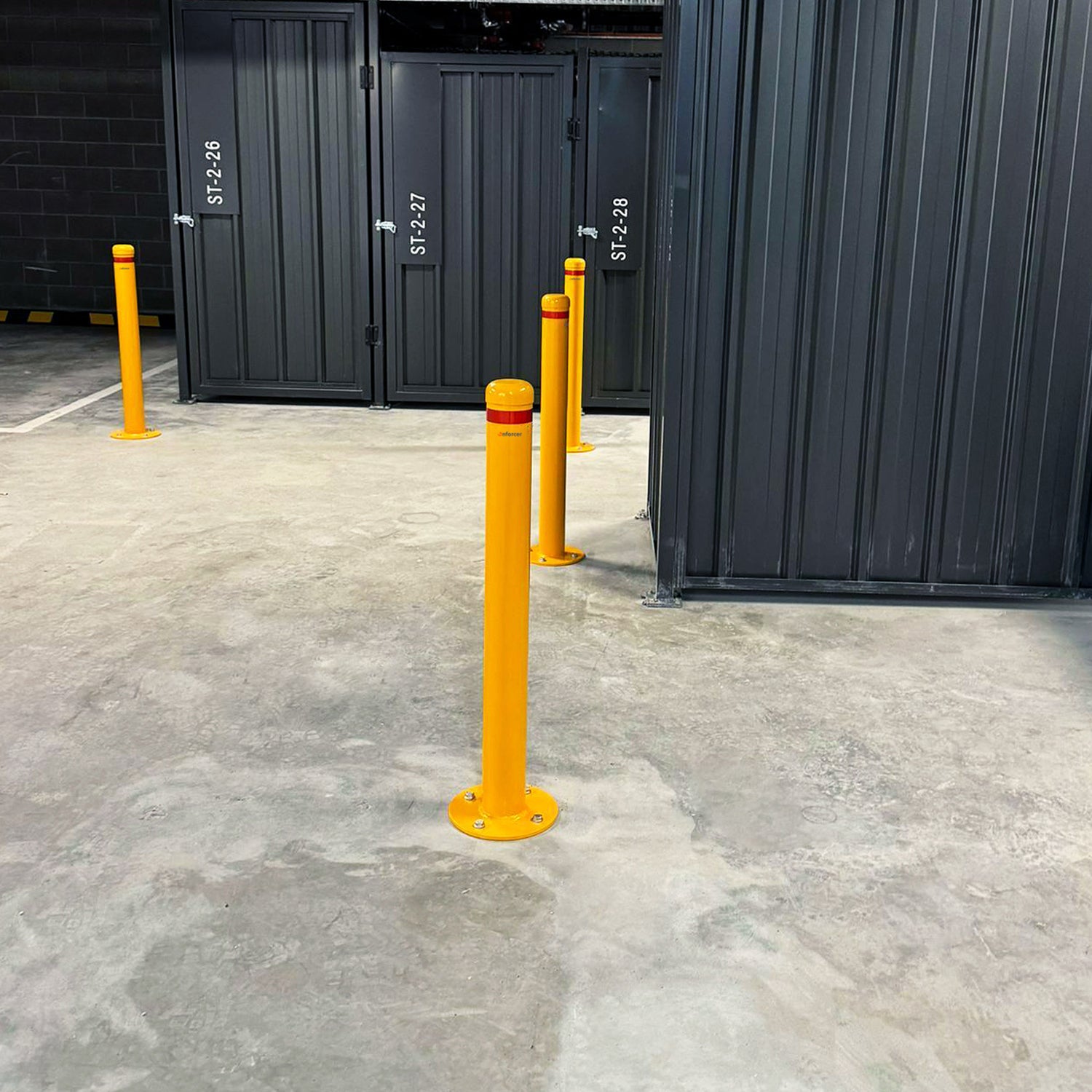 Surface Mounted Bollard 90mm Yellow
