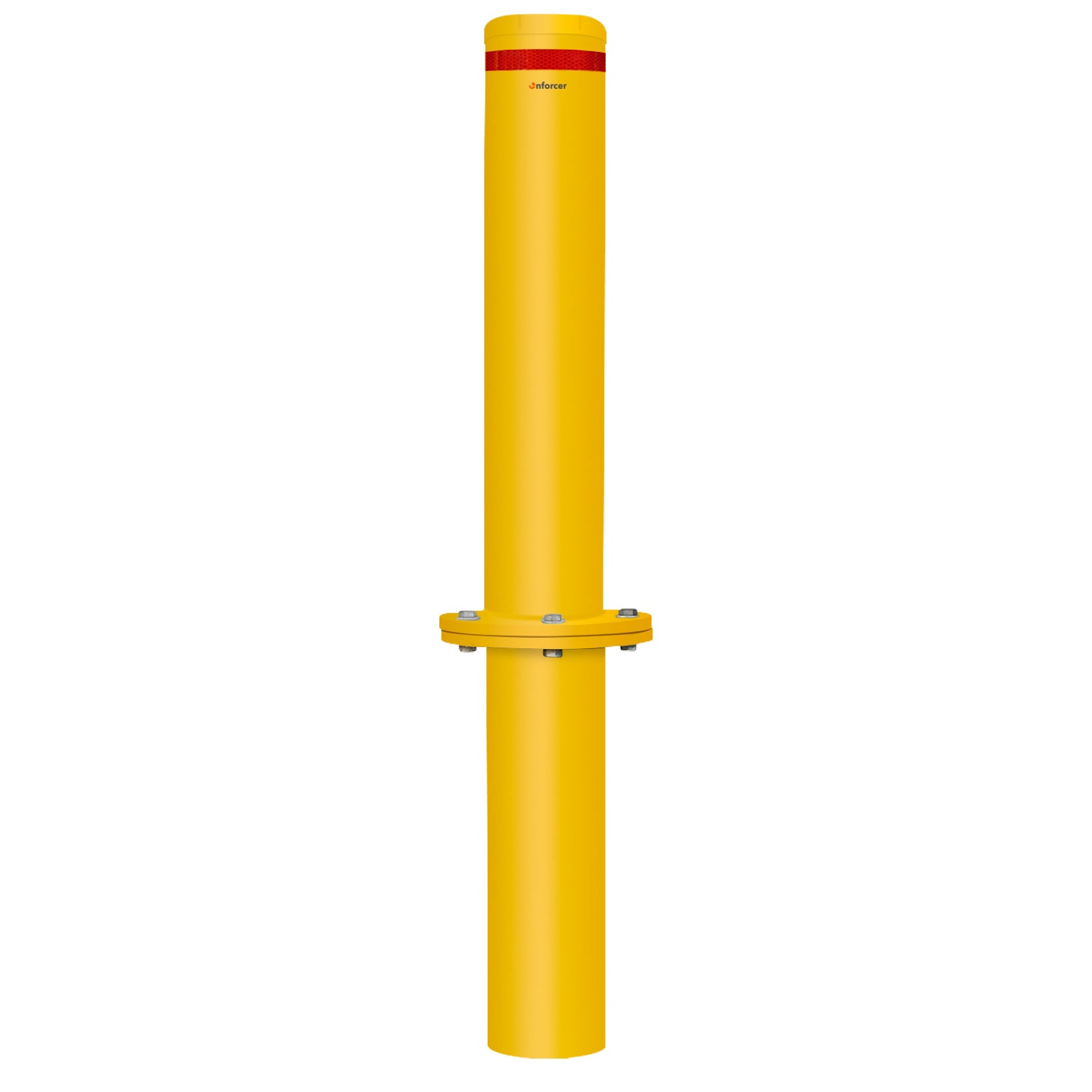Heavy Duty Breakaway Bollard  220mm 2-Part Yellow/Galvanised
