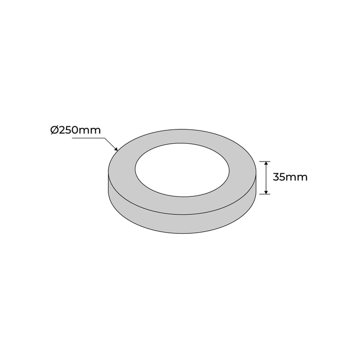 Bollard Base Cover For 140mm SS Bollards - Stainless Steel 304