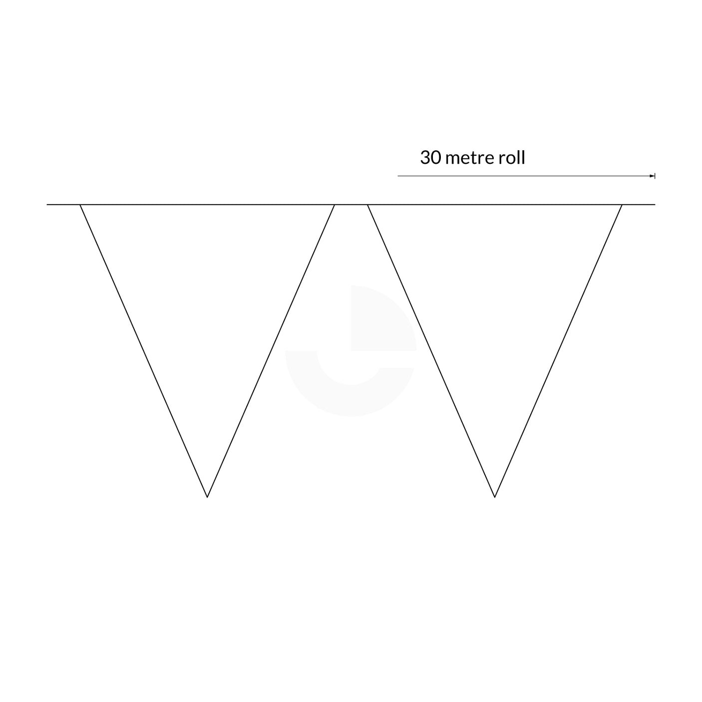 Orange Bunting 30M Roll