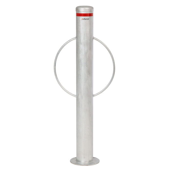 Bollard Bike Rack Surface Mounted Circle - Galvanised