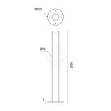 Bollard Flexible 90mm Surface Mounted - Yellow