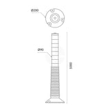 Bollard Flexible Orange 1 Metre High