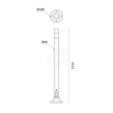 Bollard Flexible Sign Delineators - 1100mm High