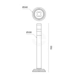 Bollard Flexible Rebound - Two Piece