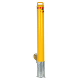 Bollard Heavy Duty - Removable KeyLock 114mm In Ground - Keyed Unique - Yellow