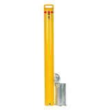 Bollard Heavy Duty - Removable KeyLock 114mm In Ground - Keyed Unique - Yellow