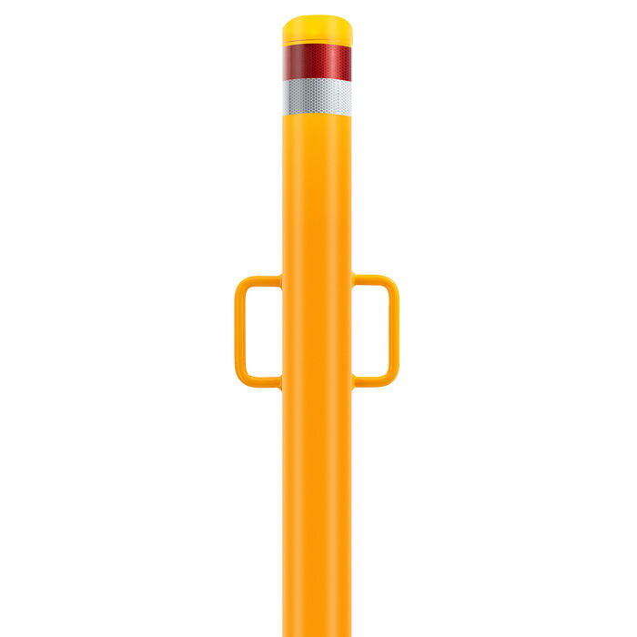 Bollard Heavy-Duty Removable In-Ground Double Lock Shared Zone Yellow
