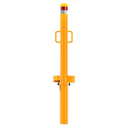 Bollard Heavy-Duty Removable In-Ground Double Lock Shared Zone Yellow