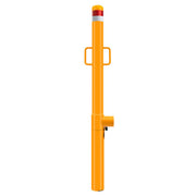 Bollard Heavy-Duty 114mm Removable In-Ground Single Lock Shared Zone Yellow