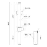 Bollard Heavy-Duty 114mm Removable In-Ground Single Lock Shared Zone Yellow