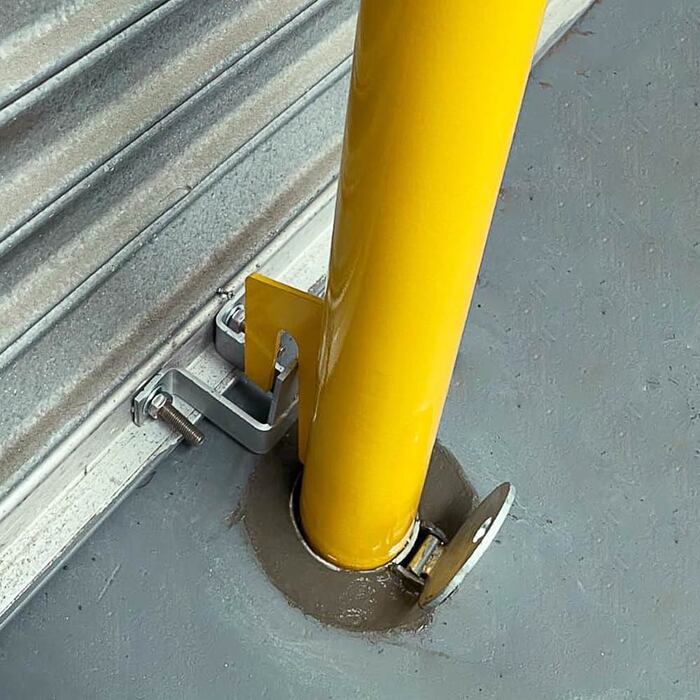 Bollard Heavy Duty - Removable KeyLock 90mm In Ground - Roller Door - Yellow