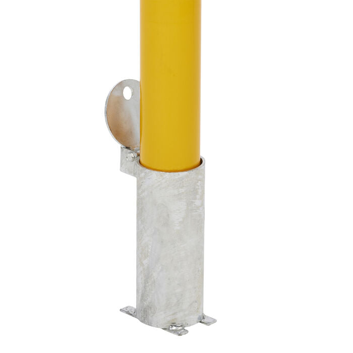 Bollard Heavy Duty Removable KeyLock 90mm In Ground Yellow