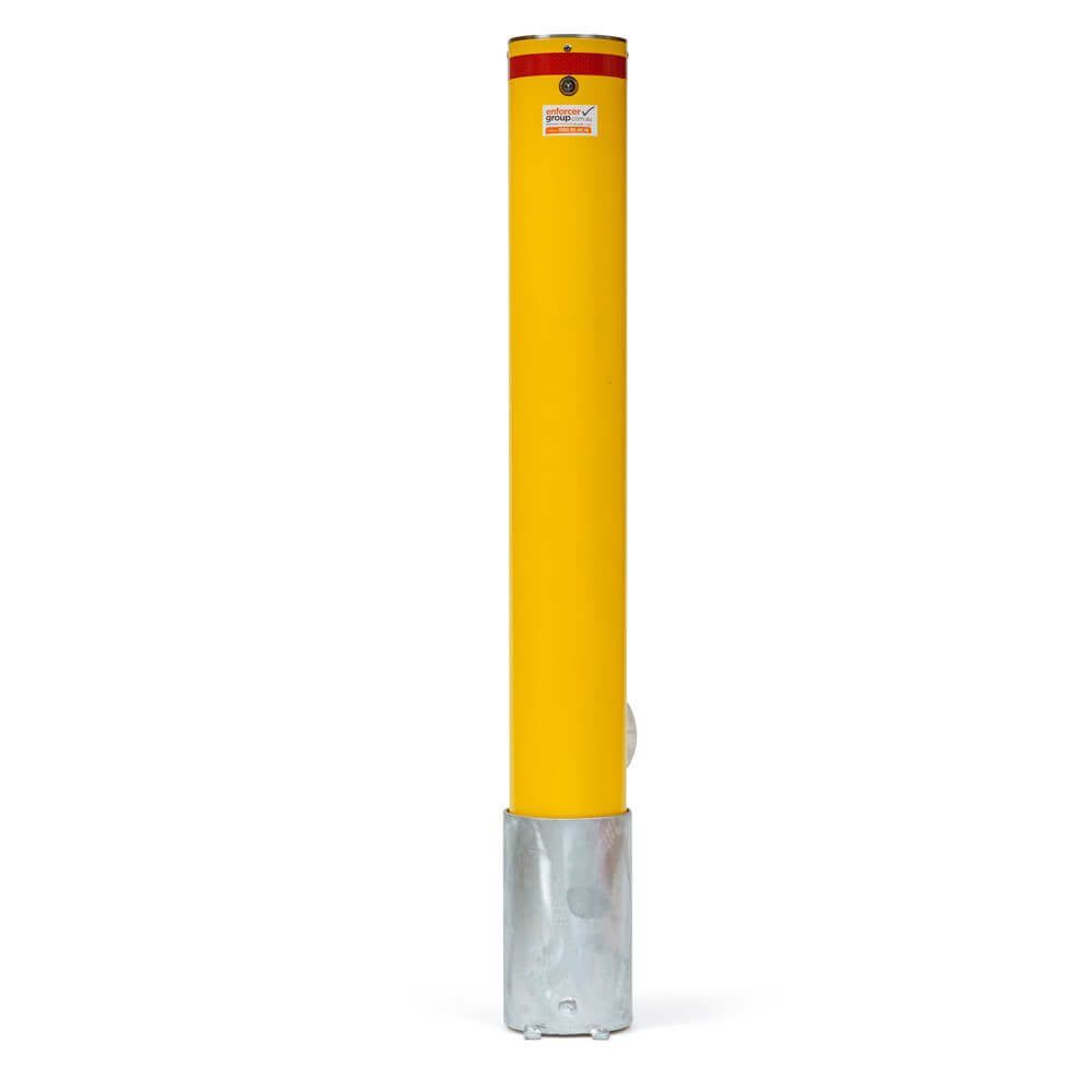 Bollard Premium Removable KeyLock 140mm In Ground - Yellow