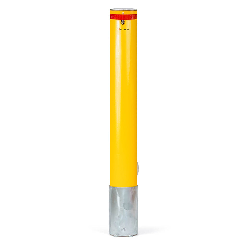 Bollard Premium Removable KeyLock 140mm In Ground - Yellow