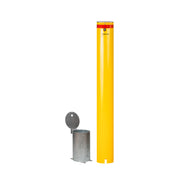 Bollard Premium Removable KeyLock 140mm In Ground - Yellow