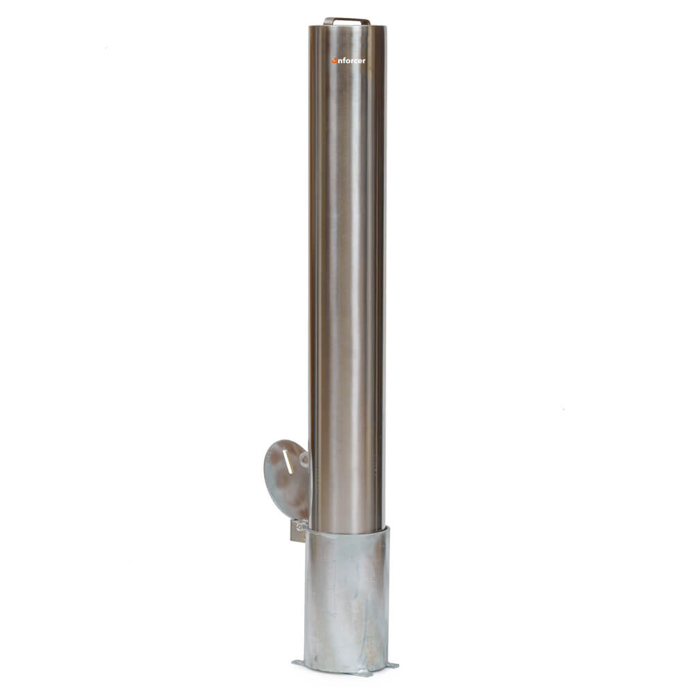 Bollard Premium Removable PadLock 140mm In Ground - Stainless Steel 304