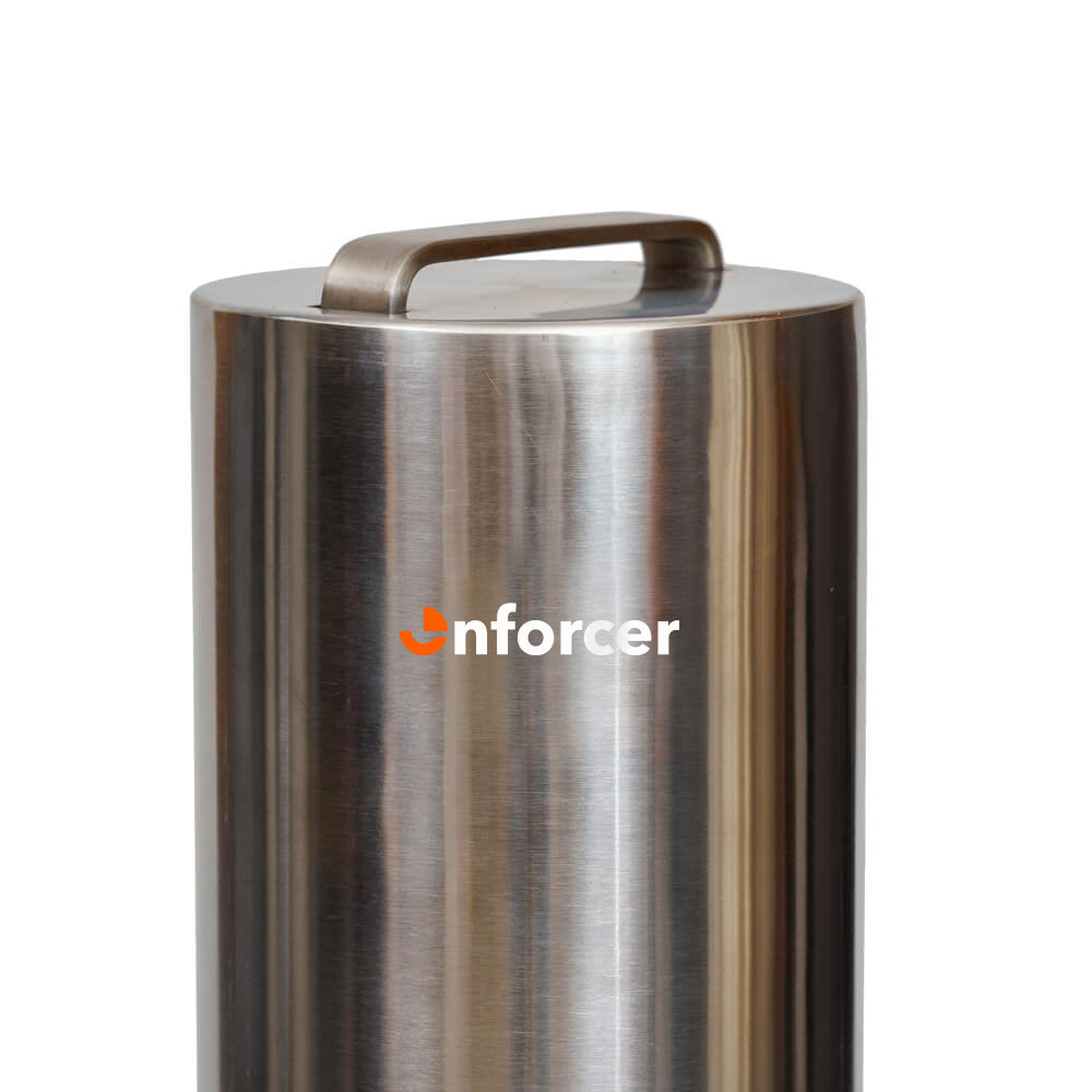 Bollard Premium Removable PadLock 140mm In Ground - Stainless Steel 304