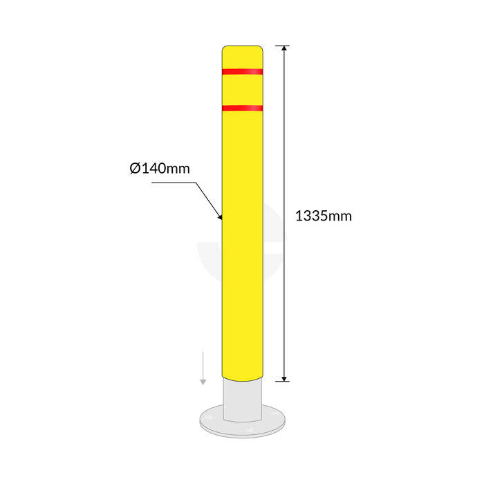 Bollard Protection Cover - Fits 114mm Bollard
