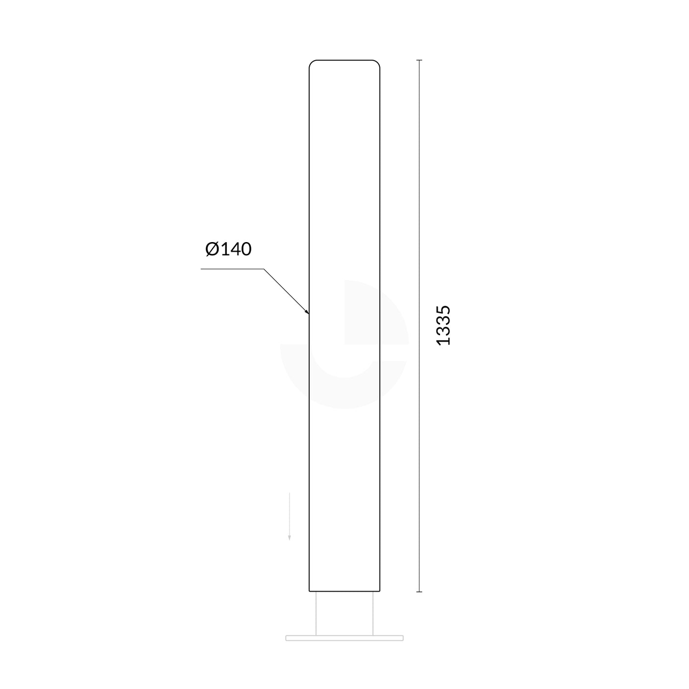 Bollard Protection Cover - Fits 114mm Bollard