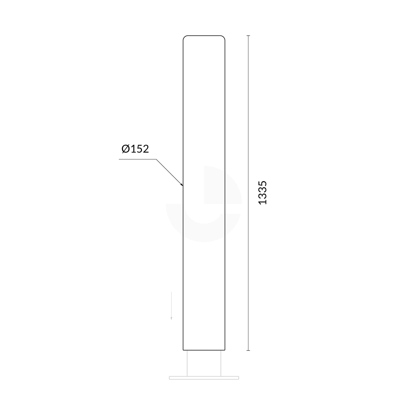 Bollard Protection Cover - Fits 140mm