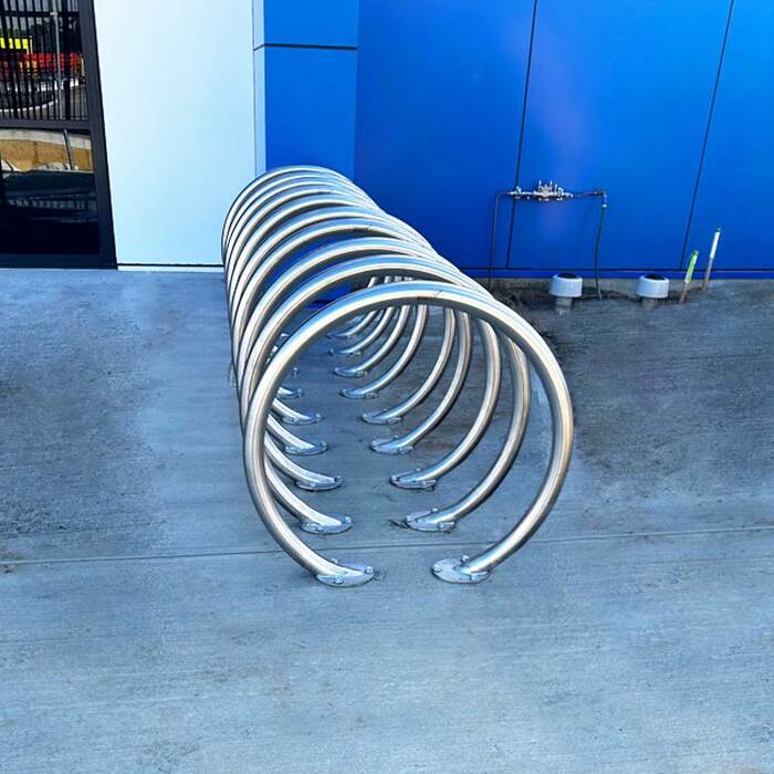 Bike Rack Surface Mounted Circular Stainless Steel 304