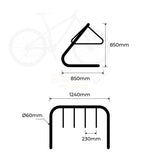 Bike Rack Galvanised Black Coat Hanger - Medium