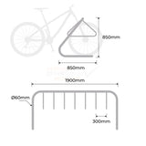 Bike Rack Galvanised Coat Hanger - Large