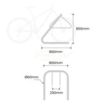 Bike Rack Galvanised Coat Hanger - Small