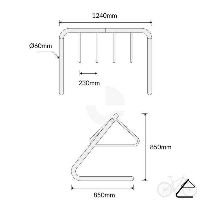 Bike Rack Stainless Steel  Coat Hanger  304 - Medium