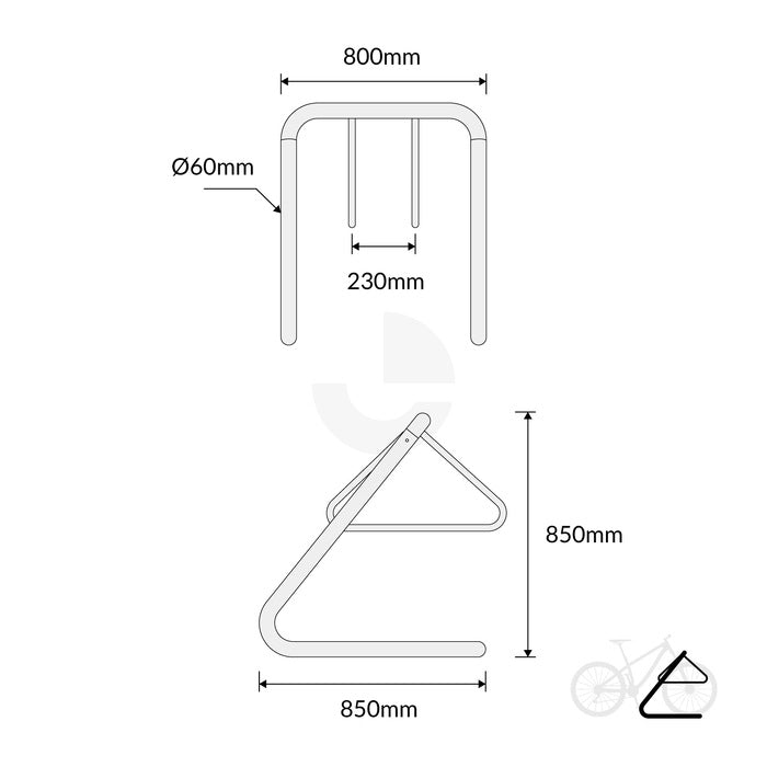 Bike Rack Stainless Steel  Coat Hanger 304 - Small