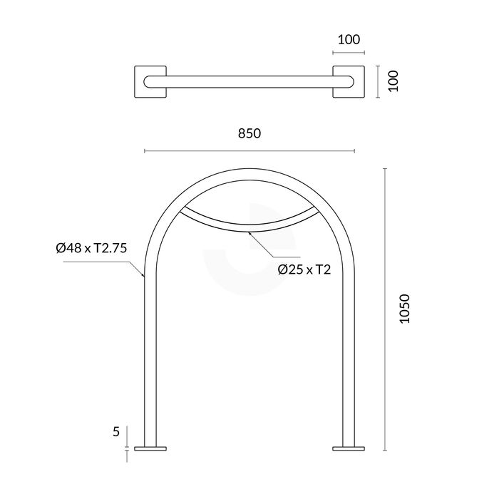 Bike Rack City of Melbourne Design In-Ground Galvanised