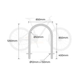 Bike Rack Stainless Steel In Ground Hoop 304 Grade