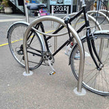 Bike Rack Stainless Steel In Ground Hoop 316 Grade - City of Melbourne Design