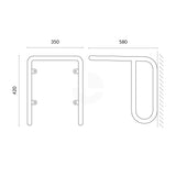 Bike Rack Over-Bonnet Wall Mounted - Galvanised