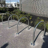 Bike Rack Stainless Steel Surface Mounted Hoop 304 Grade