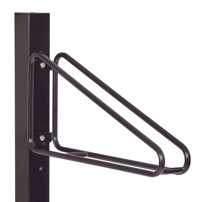 Bike Rack Vertical, Post Mounted - Black