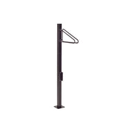 Bike Rack Vertical, Post Mounted - Black