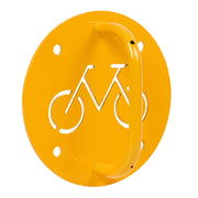 Bike Rack Wall Mounted Round Galvanised Yellow