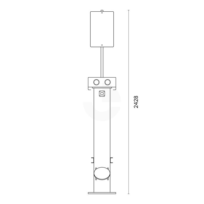 Bike Repair Station Stand - Galvanised, with Multi Tools