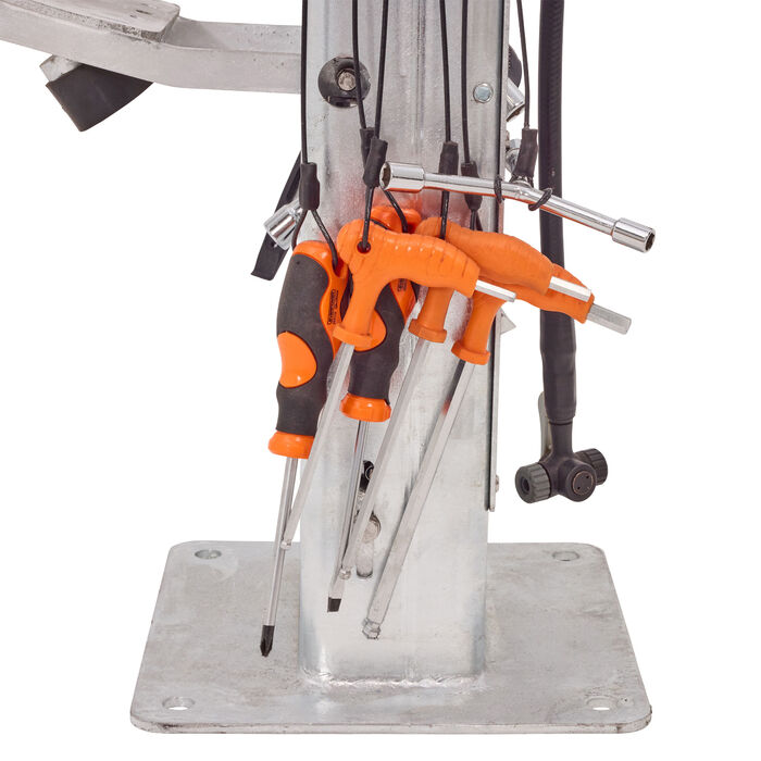 Bike Repair Station Stand - Galvanised, with Multi Tools