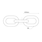 Black/Yellow Chain 40m Roll