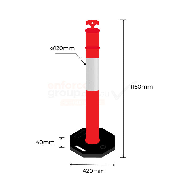 T-Top Bollard with Base 6kg