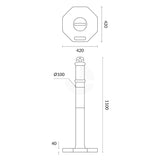 T-Top Bollard with Base 6kg