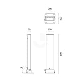 Bollard Rectangle Parking - Padlock