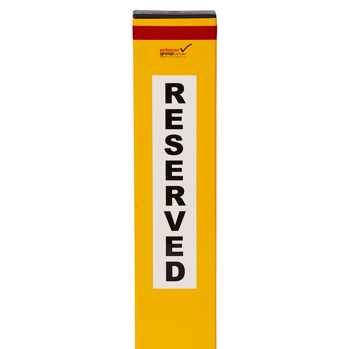 ''Reserved'' Sticker - For Rectangle Parking Bollard