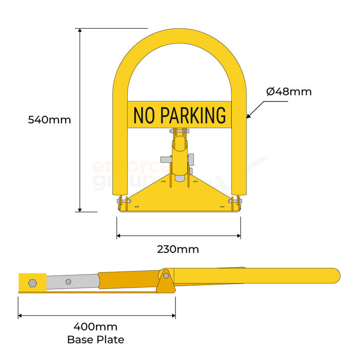 Parking U Bollard Manual - Padlock Included